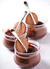 Mousse de chocolate con galleta