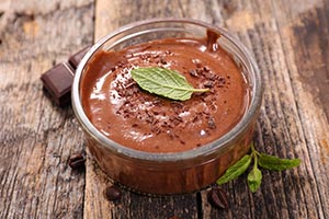 Mousse de chocolate con menta